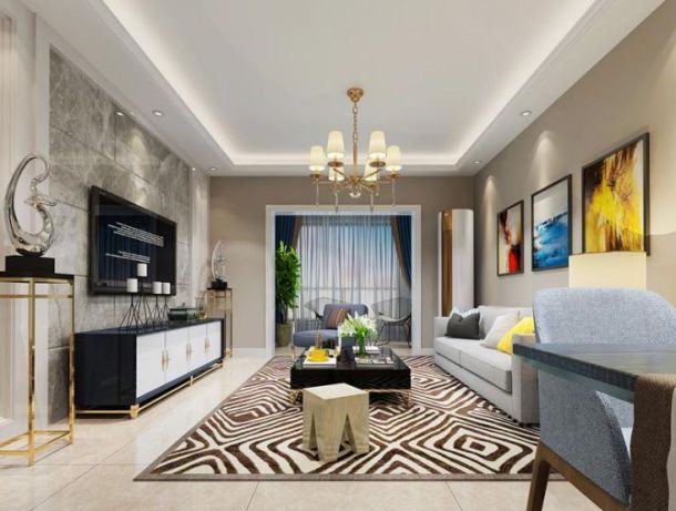 曲江大華公園世家96平米兩居室現(xiàn)代簡約風格設(shè)計方案效果參考