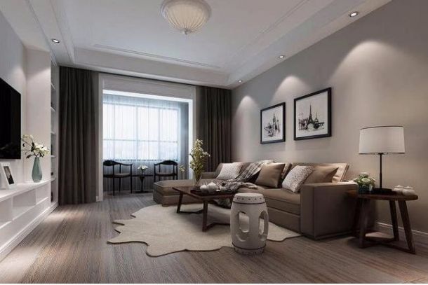 中建國熙臺141平米三居室現(xiàn)代簡約風格設(shè)計方案效果圖參考