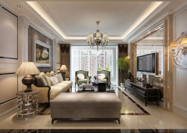 雅居樂御賓府165平米三居室歐式風(fēng)格設(shè)計(jì)方案效果圖參考