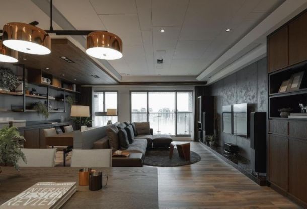 綠地國(guó)際花都124平米三居室現(xiàn)代簡(jiǎn)約風(fēng)格設(shè)計(jì)方案效果參考