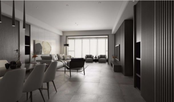 海德堡105平米三居室現(xiàn)代簡(jiǎn)約風(fēng)格設(shè)計(jì)方案效果圖參考