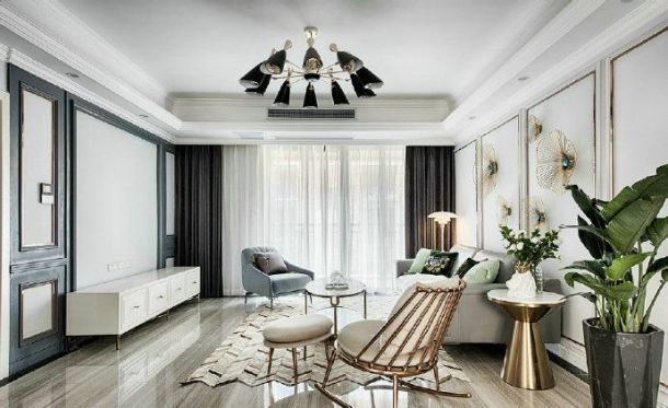 楓葉新都市98平米現(xiàn)代風格裝修設(shè)計效果圖