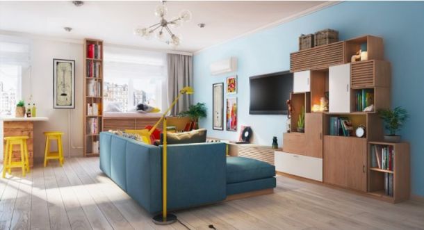 東方米蘭國際城97平米三居室混搭風(fēng)格設(shè)計方案效果圖參考