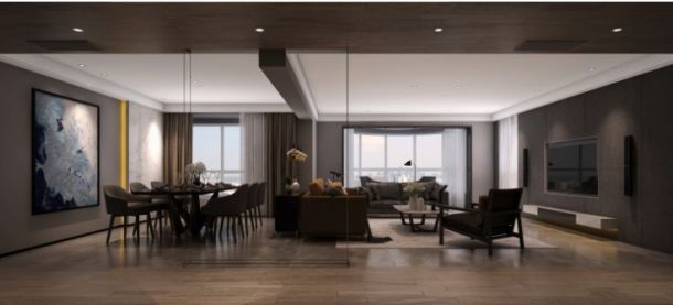 浐灞半島215平米四居室現(xiàn)代簡約風(fēng)格設(shè)計方案效果圖參考