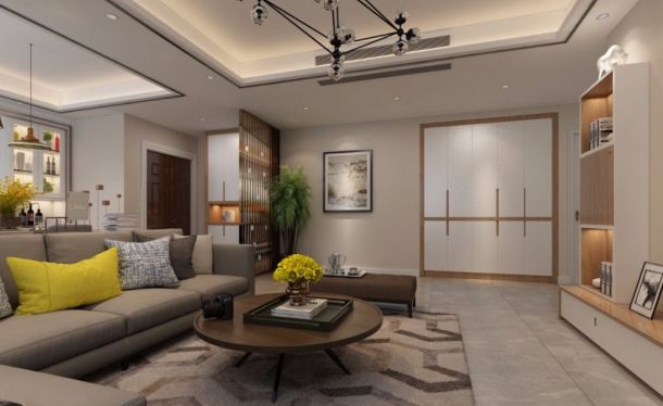 西市佳郡105平米三居室現(xiàn)代簡約風(fēng)格設(shè)計方案效果圖參考