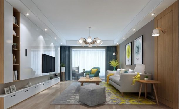 大華公園世家110平米三居室現(xiàn)代簡約風(fēng)格設(shè)計方案效果圖參考