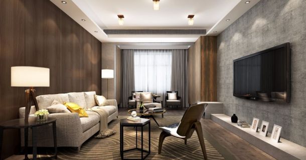 丹軒梓園116平米三居室現(xiàn)代簡約風格設計方案效果圖參考