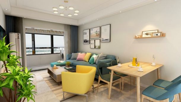 金輝世界城75平米兩居室現(xiàn)代簡(jiǎn)約風(fēng)格設(shè)計(jì)方案效果圖參考