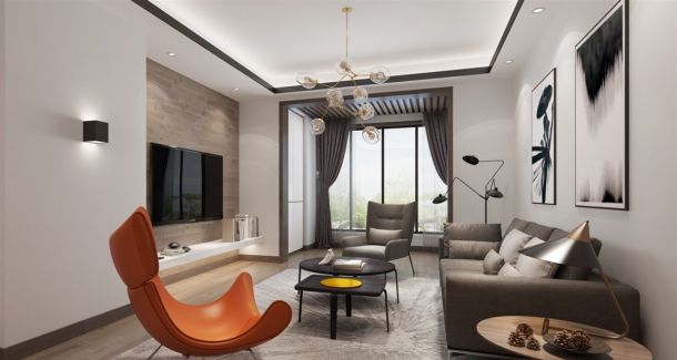 昆明路九號(hào)119平米三居室現(xiàn)代簡約風(fēng)格設(shè)計(jì)方案效果圖參考