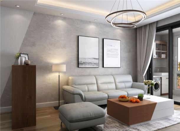 隆源國際城95平米三居室現(xiàn)代簡約風格設計方案效果圖參考