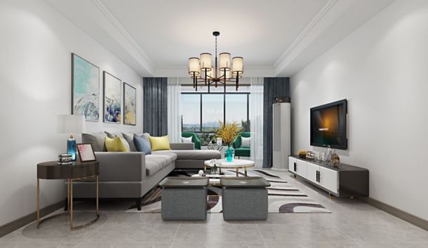 萬達天樾148平米三居室現(xiàn)代簡約風(fēng)格設(shè)計方案效果參考