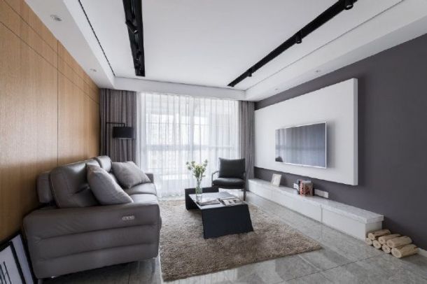 中建國(guó)際城115平米現(xiàn)代簡(jiǎn)約風(fēng)格裝修設(shè)計(jì)效果圖