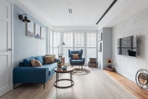 金水灣120平米美式風(fēng)格裝修設(shè)計效果圖