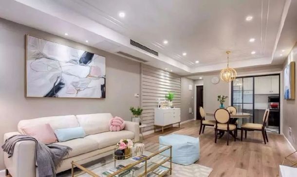 開元第一城120平米三居室現(xiàn)代簡約風格設計方案效果圖參考