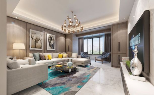 龍湖水晶酈城160平米三居室現(xiàn)代簡約風格設計方案效果圖參考