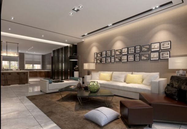 龍湖花千樹130平米三居室現(xiàn)代簡約風格設計方案效果圖參考