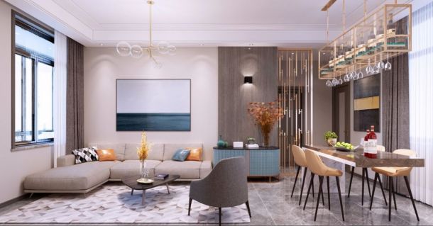 南門望城120平米三居室現(xiàn)代簡約風(fēng)格設(shè)計(jì)方案效果圖參考