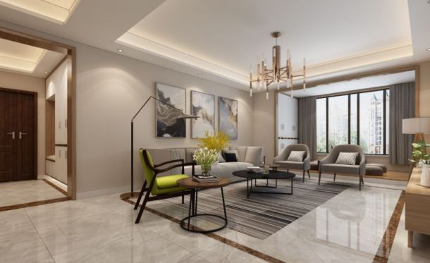 中華世紀(jì)城150平米三居室現(xiàn)代簡約風(fēng)格設(shè)計方案效果圖參考