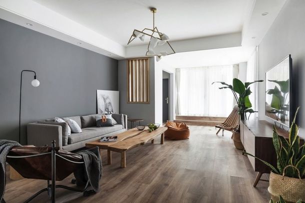 金科天籟城110平米三居室現(xiàn)代簡約風格設計方案效果圖參考