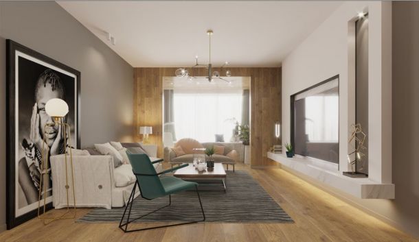 白樺林明天110平米三居室現(xiàn)代簡約風格設計方案效果圖參考