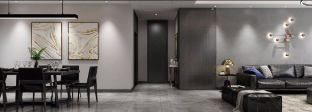 大華曲江公園世家160平米三居室現(xiàn)代簡約風(fēng)格設(shè)計方案效果圖