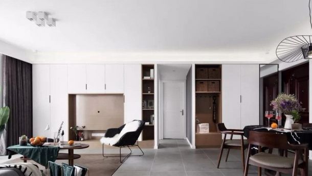 中海碧林灣140平米三居室現(xiàn)代簡約風格設計方案效果圖參考