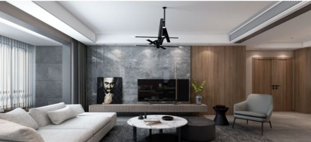 海倫國際130平米三居室現(xiàn)代簡約風(fēng)格方案效果圖參考