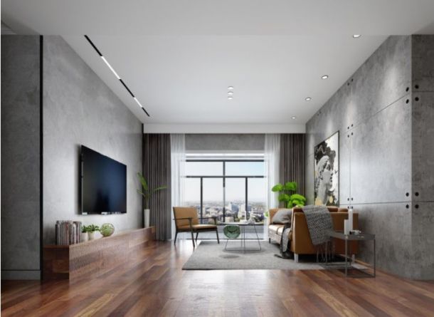 悅美國際124平米三居室現(xiàn)代簡約風(fēng)格設(shè)計方案效果圖參考