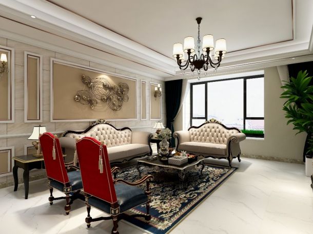 航天佳苑150平米三居室新中式風格設計方案效果圖