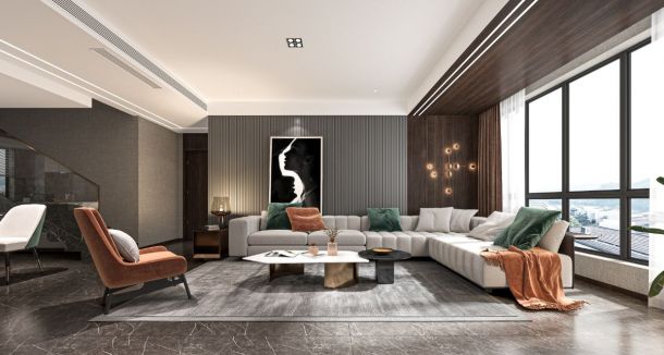 綠地城160平米三居室現(xiàn)代簡(jiǎn)約風(fēng)格設(shè)計(jì)方案效果圖參考