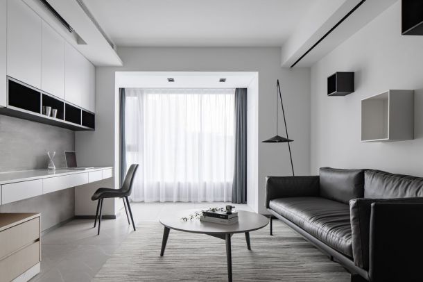 紫郡長(zhǎng)安89平二居室現(xiàn)代簡(jiǎn)約風(fēng)格設(shè)計(jì)方案效果圖參考