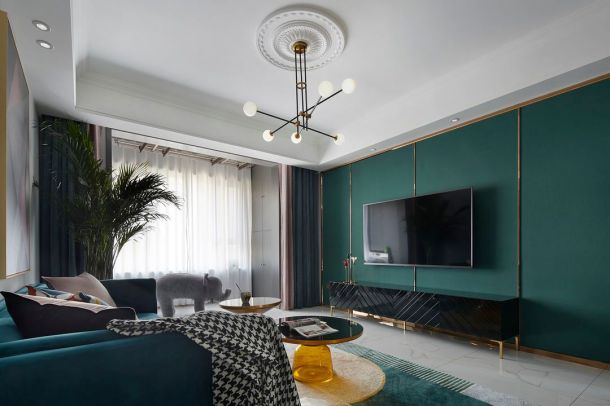 繽紛南郡109平混搭輕奢風格設(shè)計方案效果圖參考