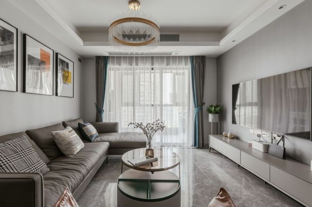 天地源.萬熙天地104平現(xiàn)代輕奢風格設(shè)計方案效果圖參考