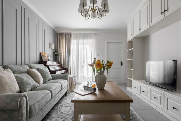 藍(lán)光公園華府90平米二居室美式風(fēng)格設(shè)計方案效果圖參考