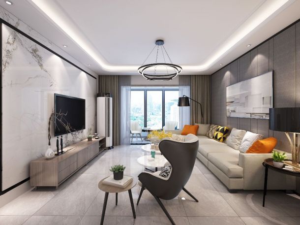 萬達(dá)one138平米三居室現(xiàn)代簡(jiǎn)約風(fēng)格設(shè)計(jì)方案效果圖參考