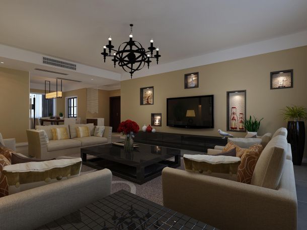 西北大家屬院210平現(xiàn)代簡約風格設計方案