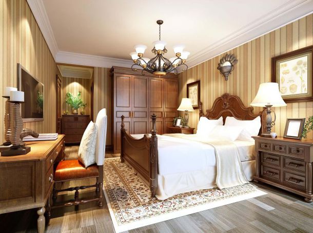 新興  新慶坊130平米小美式設(shè)計方案