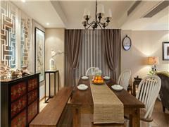 陜核家屬樓141平新中式風格設計方案