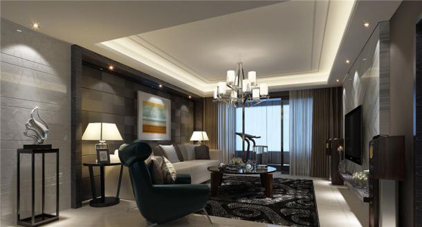 保利拉菲公館150平簡約風(fēng)格設(shè)計方案