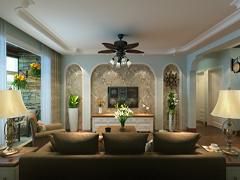 金泰假日花城128平米美式田園風(fēng)格設(shè)計方案