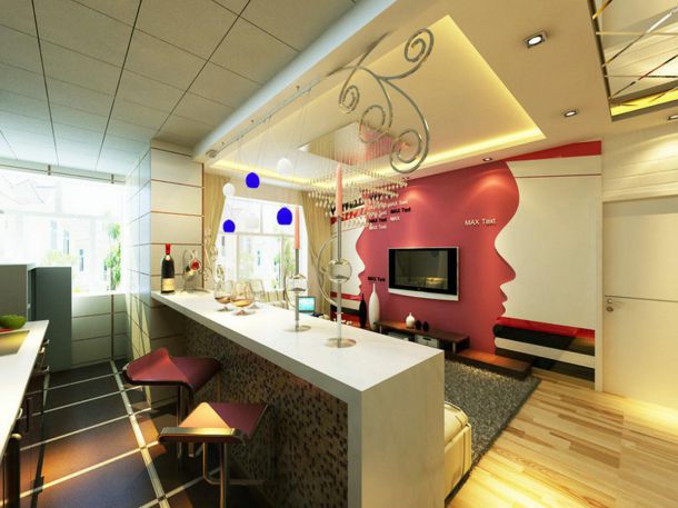 航天城90平米現(xiàn)代簡約設計方案