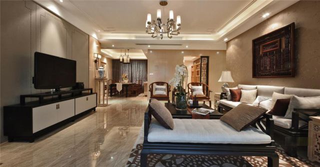 曲江香都125平新中式風(fēng)格設(shè)計(jì)方案