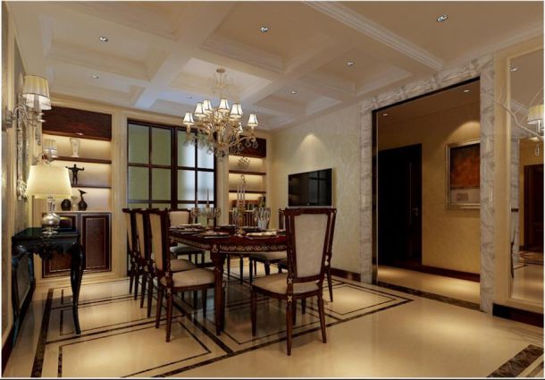 九錦臺126平米美式設(shè)計方案