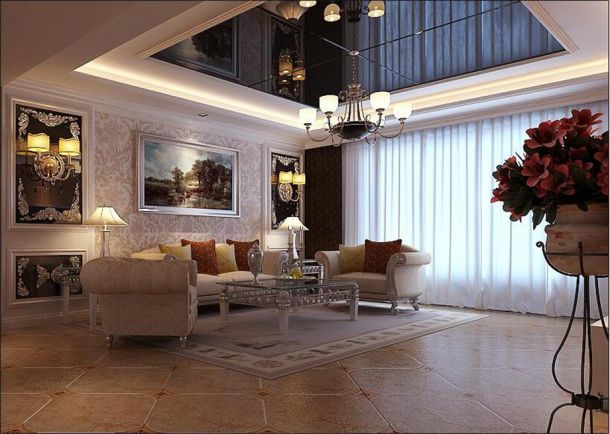 萊茵小城106平米歐式設計方案