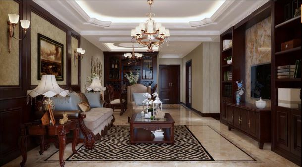 交大醫(yī)院140平米美式設(shè)計(jì)方案