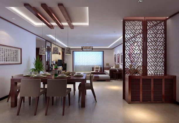 交通大學(xué)家屬樓140平米新中式風(fēng)格設(shè)計方案