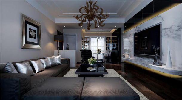 東方世紀(jì)城120平歐式風(fēng)格設(shè)計(jì)方案