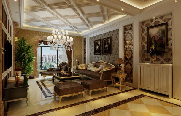 振業(yè)泊公館160平歐式風(fēng)格設(shè)計(jì)方案