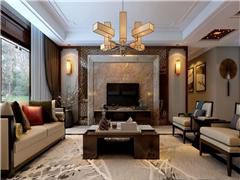 首創(chuàng)國際城150平方新中式風格設計方案