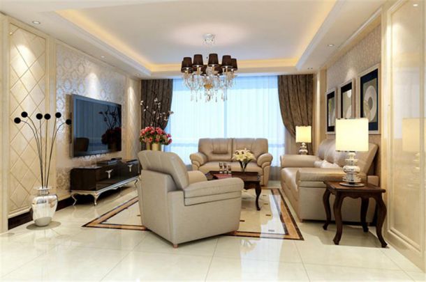 朱雀佳苑100平簡(jiǎn)歐風(fēng)格設(shè)計(jì)方案